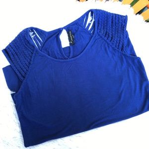 Forever 21 Strappy Beaded Cap Sleeves